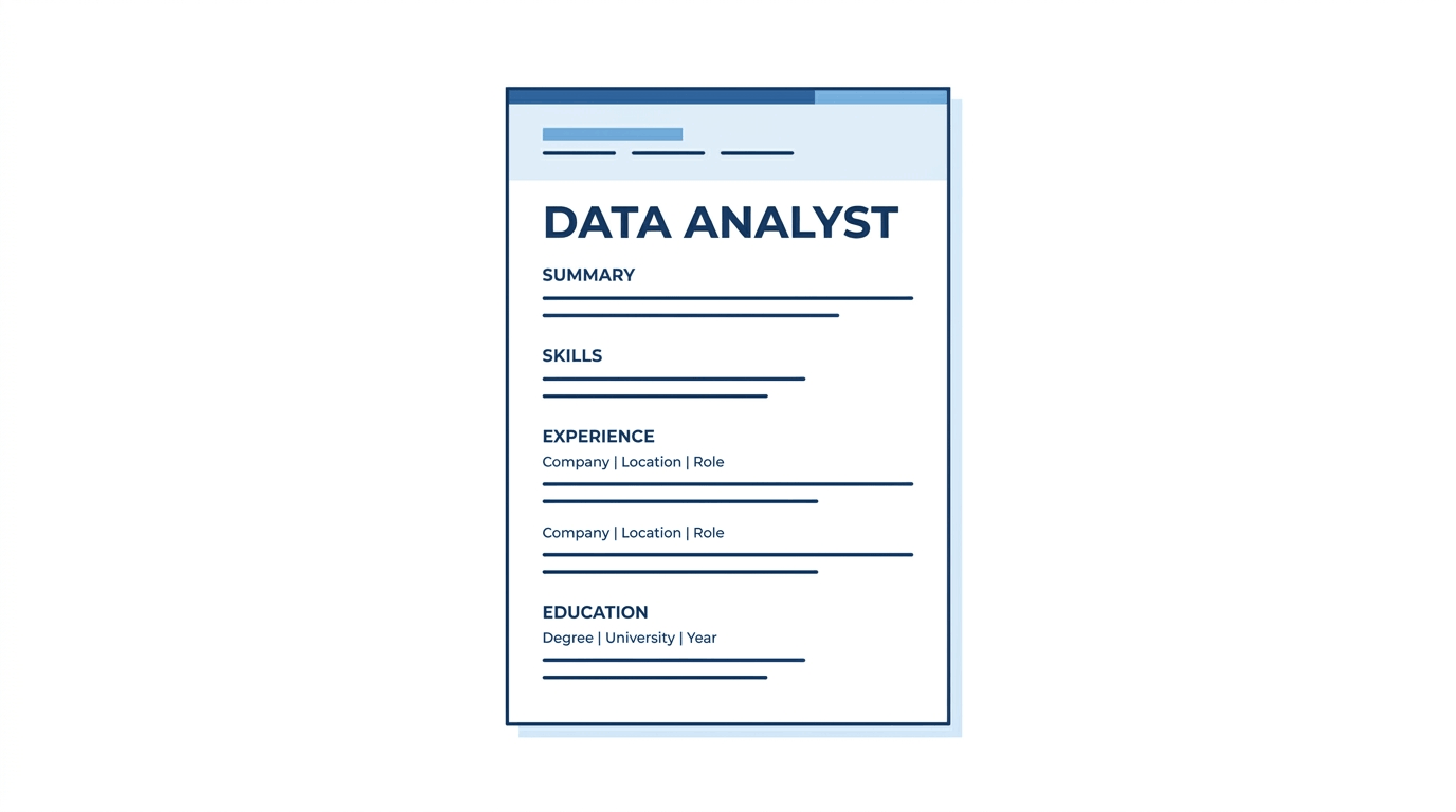 Data analyst resume template