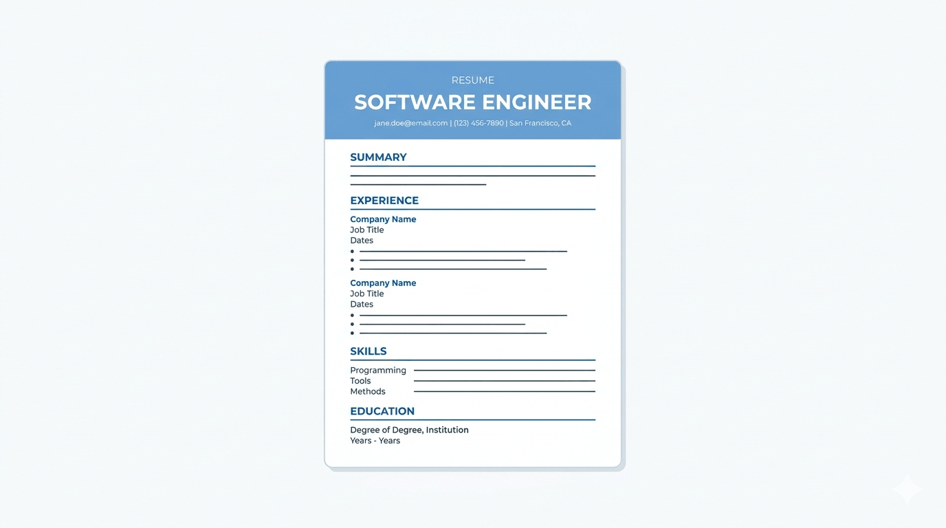 Software engineer resume template