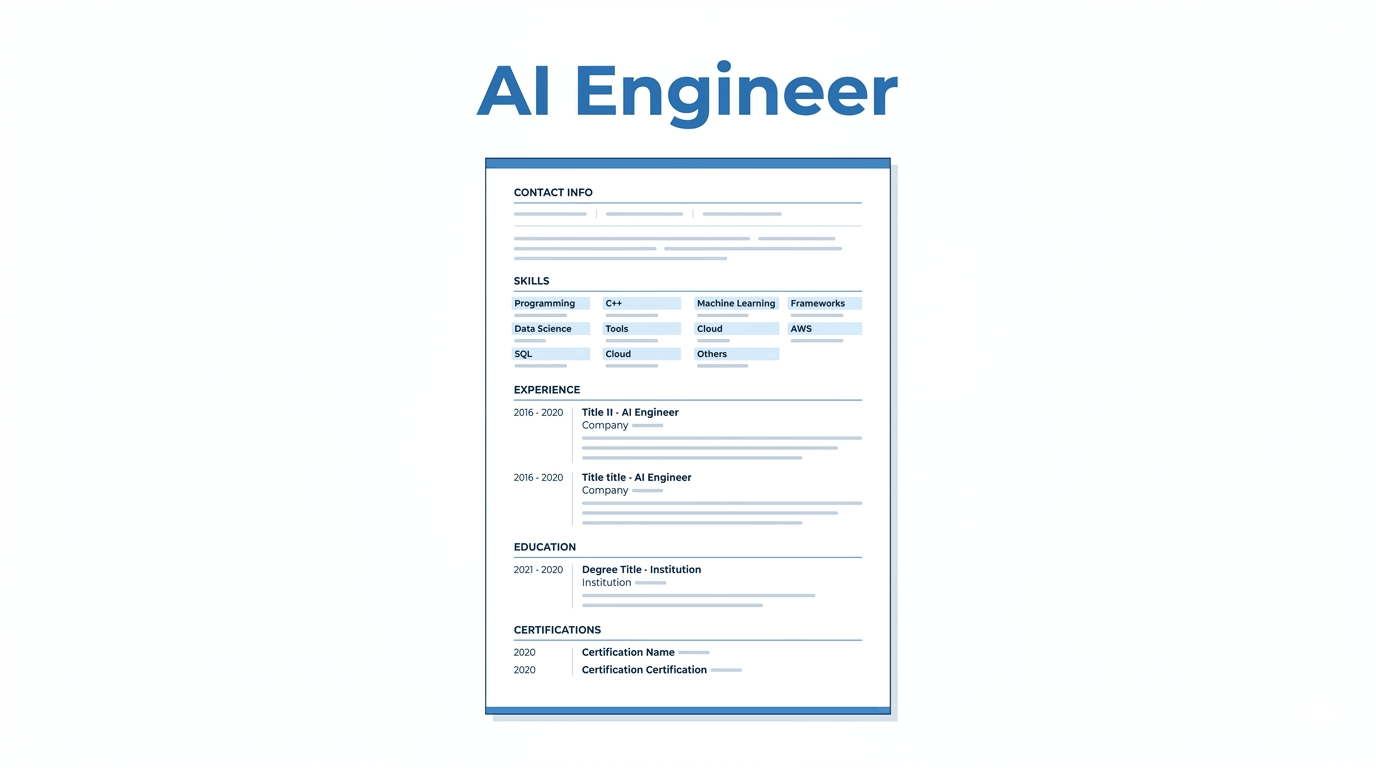 AI Engineer resume template